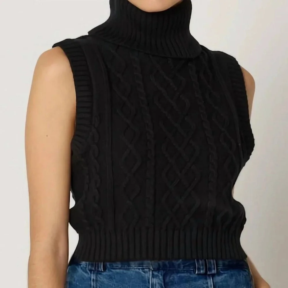 NWT CLEOBELLA | $198 Aria Cable Knit Sweater Vest - Picture 1 of 7